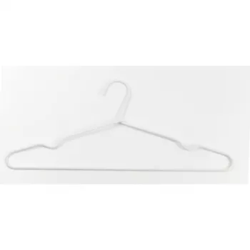 ORDINETT Kleiderbügel 3 Stk. Edelstahl/Stoff, 44,5 cm, sortiert (Schwarz/Hellblau/Weiß)