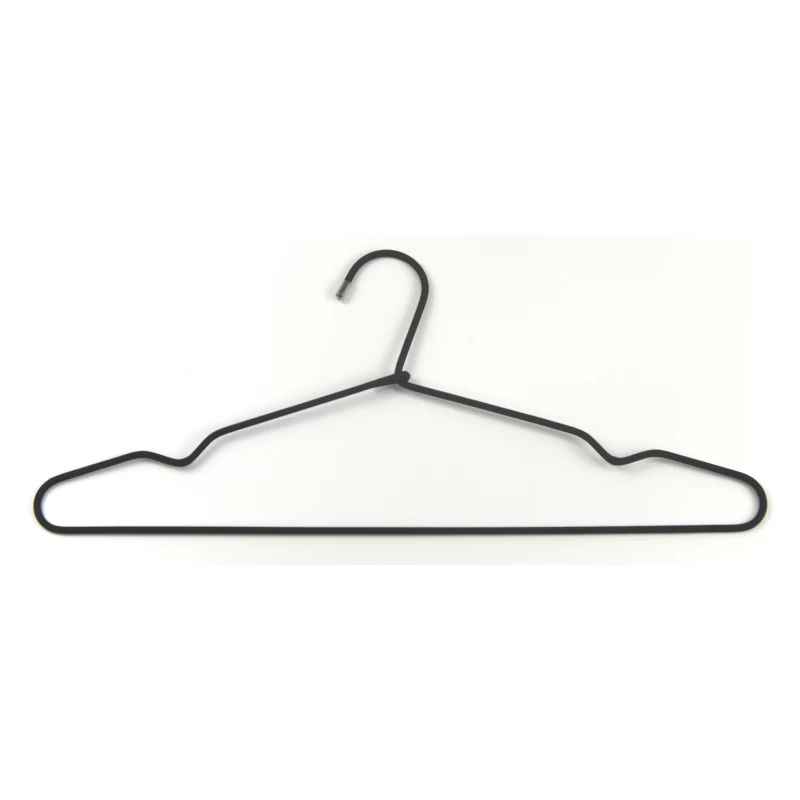 ORDINETT Kleiderbügel 3 Stk. Edelstahl/Stoff, 44,5 cm, sortiert (Schwarz/Hellblau/Weiß)