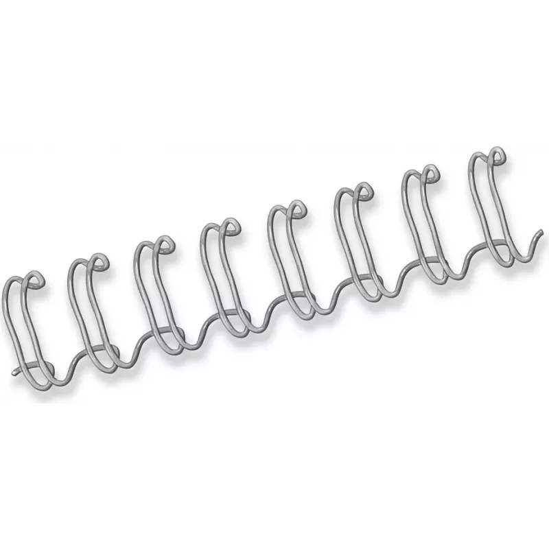 Fellowes 14 mm 34-Ring Silber Twin Loop Drahtbindekämme für A4, 130 Blatt, 100er Pack (54454)