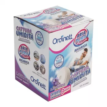 ORDINETT Feuchtigkeitsabsorbierende Nachfülltabletten 450g x 3 Stk. Lavendel