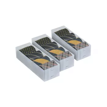 ORDINETT Top Class Organizer-Set 3-teilig klein klar Kunststoff Schreibtisch Schubladen Aufbewahrung 30,5x10x7,5cm