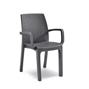 BICA Gartenstuhl Verona Sessel Schwarz