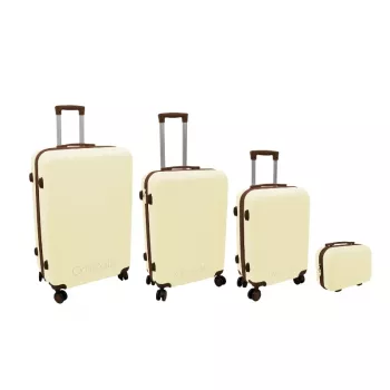 ORDINETT Kofferset 4-teilig 98L + 60L + 43L + 15L Weiß