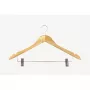 ORDINETT Holzkleiderbügel mit Clips, 2er-Pack, 44,5 cm, Naturbuche