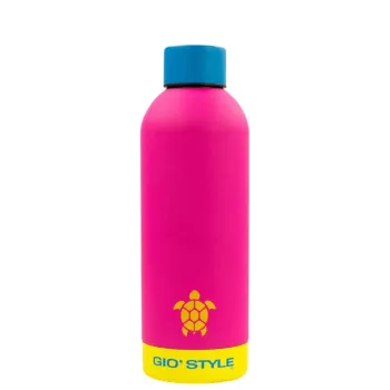GIOSTYLE Fluo Trinkflasche 0,5L sortiert Pink/Gelb/Grün/Blau