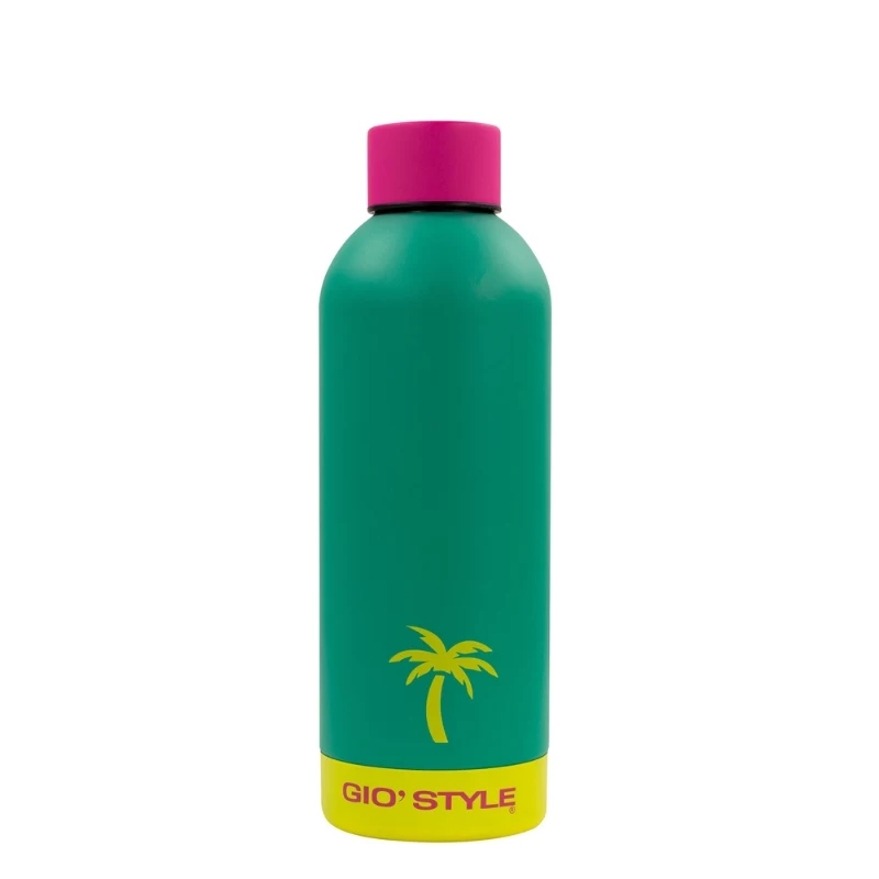 GIOSTYLE Fluo Trinkflasche 0,5L sortiert Pink/Gelb/Grün/Blau
