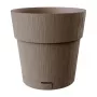 STEFANPLAST Ethica Runder Blumentopf mit Untersetzer, Braun, 40x39 cm, 25 L