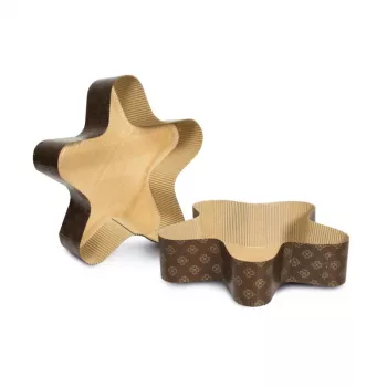 GUARDINI Sternförmige Backformen aus Papier 3 Stk. Easy Bake 25x21cm