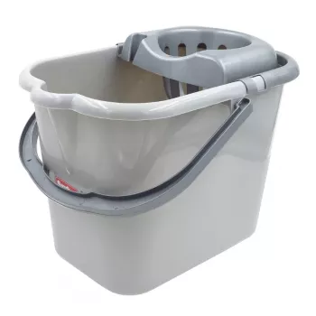 SAUBER Ovaler Eimer 15L mit Druckknopf-Wringer