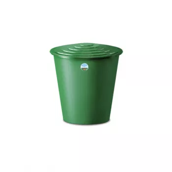 STEFANPLAST Regenwassertonne 210L mit Deckel und Hahn Ø76,5x84cm Grün