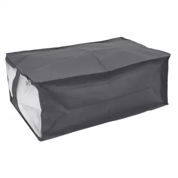 ORDINETT Deckenaufbewahrungstasche 40x60x26 cm Grau - Weiche Aufbewahrungstasche aus Vliesstoff mit Reißverschluss und Tragegriffen, 62,4 L
