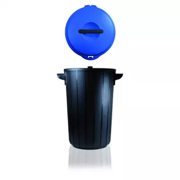 GIOSTYLE Eco Solution 35L Abfalleimer Dunkelgrau/Blau 42,5x37,5x54cm
