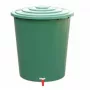 STEFANPLAST Regenwassertonne 310L mit Deckel und Hahn, Grün, Ø80x97cm