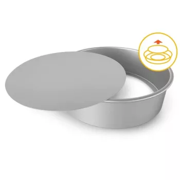 GUARDINI Professionelle Backform mit losem Boden, Ø26 x 7,5 cm, eloxiertes Aluminium