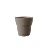 STEFANPLAST Ethica Blumentopf mit Untersetzer Ø20x19cm Braun