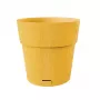 STEFANPLAST Ethica Runder Blumentopf mit Untersetzer, 25 cm, Senfgelb