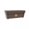 STEFANPLAST Balkonset mit automatischem Bewässerungssystem und Metallhalterung 50x18x17cm Braun