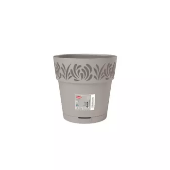STEFANPLAST Gaia Blumentopf mit Untersetzer Ø20x19cm Hellgrau