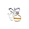 GUARDINI Halloween Keksdosen Set aus 4, 10 x 2 cm, runde Keksdosen aus Weißblech