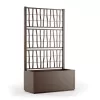 STEFANPLAST Blumenkasten mit Rankgitter Ethica 80x36x140 cm Braun