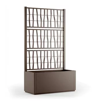 STEFANPLAST Blumenkasten mit Rankgitter Ethica 80x36x140 cm Braun