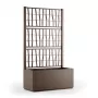 STEFANPLAST Blumenkasten mit Rankgitter Ethica 80x36x140 cm Braun