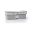 STEFANPLAST Blumenkasten mit Untersetzer Gaia 50x18x17 cm Grau