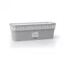 STEFANPLAST Blumenkasten mit Untersetzer Gaia 50x18x17 cm Grau