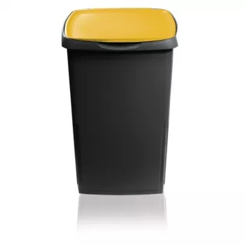 GIOSTYLE Eco Solution 45L Abfallbehälter Dunkelgrau/Gelb