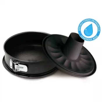 GUARDINI Gardenia Runde Kuchen- und Cupcake-Backform, 24 x 7,7 cm, Antihaft, Anthrazit