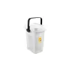 STEFANPLAST Haustierfutter-Aufbewahrungsbehälter 2,5 kg 7 L 23x19x31 cm, Transparent/Weiß