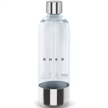 SMEG SKSB01 Ersatzflasche für Soda Maker SKC01, 1 Liter, PET-Kunststoff, Transparent