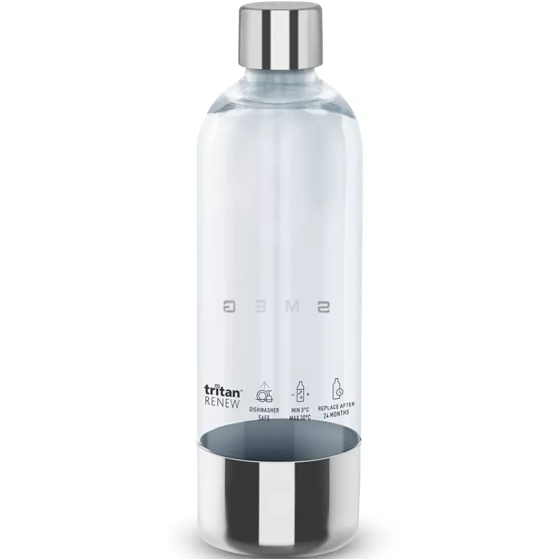 SMEG SKSB01 Ersatzflasche für Soda Maker SKC01, 1 Liter, PET-Kunststoff, Transparent