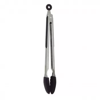 ASI COLLECTION Servier- und Grillzange 34,5 cm Edelstahl mit Silikonspitzen