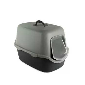 STEFANPLAST Cathy Katzenklo mit Haube 56x40x40 cm Grau/Grün