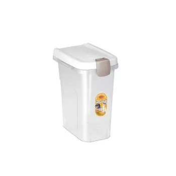 STEFANPLAST Heimtierfutter-Aufbewahrungsbehälter 15L 6kg Transparent/Weiß 33x22x41cm