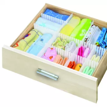 ORDINETT Schubladenteiler 3 Stk. 60x8cm Top Class Weiß