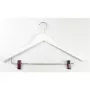 ORDINETT Holzkleiderbügel mit Clips, 2er-Pack, Weiß, 44,5 cm