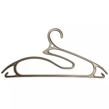 ORDINETT Kleiderbügel 5 Stück Kunststoff 5-in-1 Kollektion 42cm Hellgrau