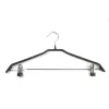 ORDINETT Kleiderbügel mit Clips 2 Stk. Stahl/Vinyl rutschfest 44cm Schwarz