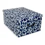 ORDINETT Pappkarton 49x39x25cm Big Box Goccia sortiert, Blau/Hellgrau/Burgunderrot