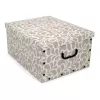 ORDINETT Pappkarton 49x39x25cm Big Box Goccia sortiert, Blau/Hellgrau/Burgunderrot