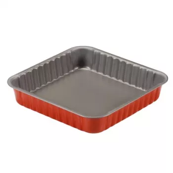 GUARDINI Rossana quadratische Backform 24x24x4,5 cm Antihaft-Kohlenstoffstahl