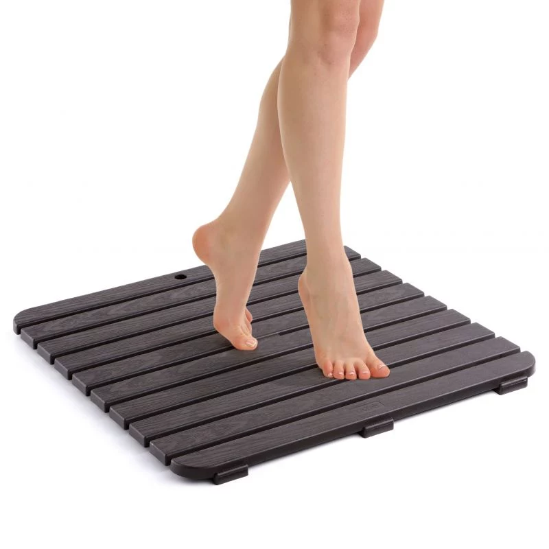 TATAY Duschwanne 55x55cm Braun Schiefer-Effekt Quadratisch