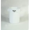 Rubbermaid BRUTE 75,7L Weißer runder Behälter mit Belüftungskanälen, ohne Deckel FG262000WHT