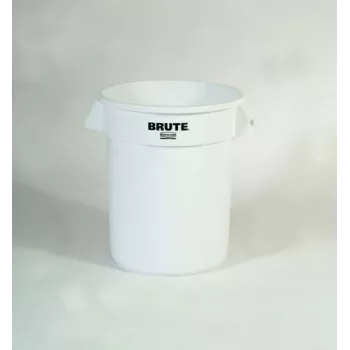 Rubbermaid BRUTE 75,7L Weißer runder Behälter mit Belüftungskanälen, ohne Deckel FG262000WHT