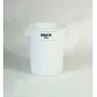 Rubbermaid BRUTE 75,7L Weißer runder Behälter mit Belüftungskanälen, ohne Deckel FG262000WHT