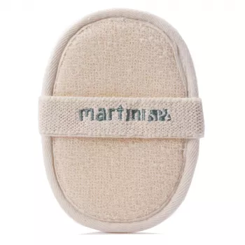 MARTINI SPA Luffa- und Baumwoll-Peeling-Schwamm Natur