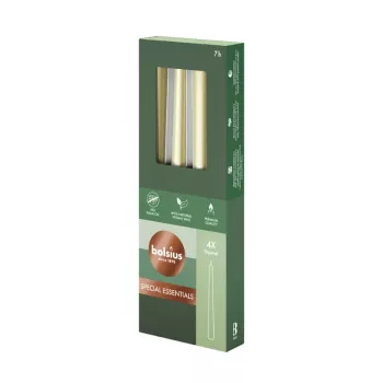 BOLSIUS Tischkerzen 4er-Pack Silber 245/24 mm
