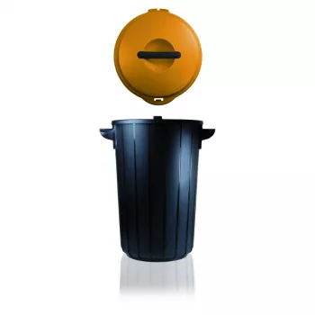 GIOSTYLE Eco Solution 35L Abfalleimer Dunkelgrau/Gelb